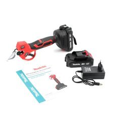 Портативний акумуляторний професійний секатор з пластиковим кейсом та 2 АКБ в комплекті Makita DUP364 Profi (2 АКБ, 24V, 5AH)