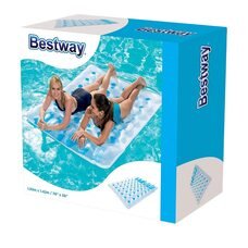 Надувний матрац для плавання BestWay 43055 до 90 кг 193х142 см Блакитний (LM)