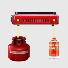 Туристичний портативний газовий гриль-барбекю для кемпінг 2в1 у кейсі (JS)