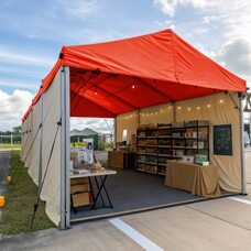 Посилений дах для розсувного торгового намету 3х6 м Червоний (ARSH)