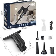 Ручний бездротовий портативний пилосос - пароочисник 5 в 1 Cleaner AA107/1027 2000mAh Чорний (AMN)