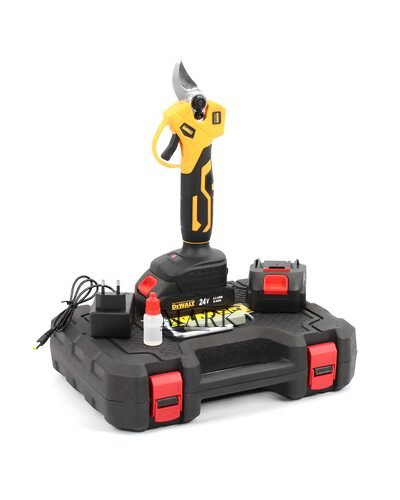 Портативный садовый аккумуляторный секатор для обрезки веток DeWalt DCMPP540P1 Аккумуляторный секатор (24V, 5AH) с 2 аккумуляторами