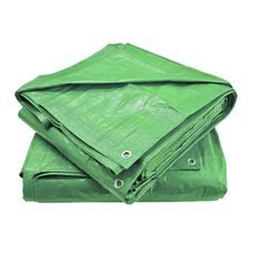 Водостійкий прогумований захисний тент з люверсами ПВХ 1167 475 г/м2 4х8 м Зелений (JS)