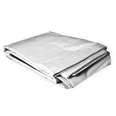 Водостійкий прогумований захисний тент з люверсами ПВХ 791 150 г/м2 5х6 м Сірий (JS)