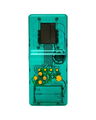Детская интерактивная развивающая игрушка Тетрис на батарейках E9999-T (прозрачный корпус) Зеленый (AX)