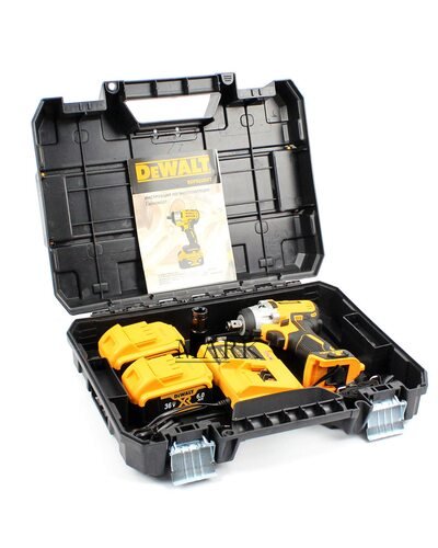Аккумуляторный гайковерт DeWalt DCF922D2T (36V, 6AH), мощный аккумулятор, подсветка, в кейсе