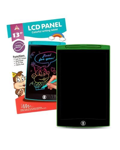 Детский графический LCD планшет 1301 со стилусом 13" Зеленый (AX)