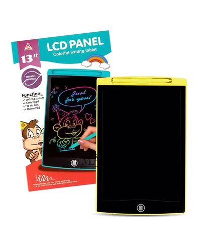 Детский графический LCD планшет 1301 со стилусом 13" Желтый (AX)