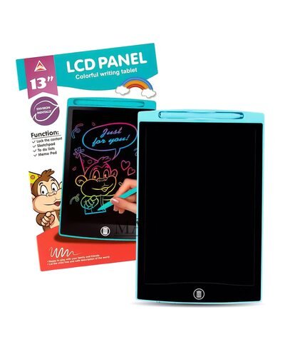 Детский графический LCD планшет 1301 со стилусом 13" Голубой (AX)
