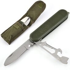 Туристичний набір столових приборів 6 в 1 в чохлі вилка ложка складаний ніж з відкривалкою (JS)