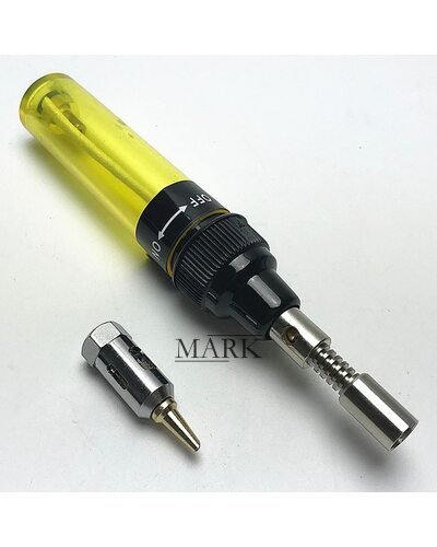 Портативный газовый паяльник HT-F01/1381 80-120 Вт для пайки драгоценных металлов, 100 - 1300 °C, Желтый (JS)