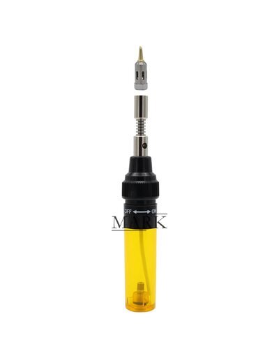 Портативный газовый паяльник HT-F01/1381 80-120 Вт для пайки драгоценных металлов, 100 - 1300 °C, Желтый (JS)