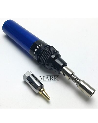 Портативный газовый паяльник HT-F01/1381 80-120Вт для пайки драгоценных металлов, 100 - 1300 °C, Синий (JS)