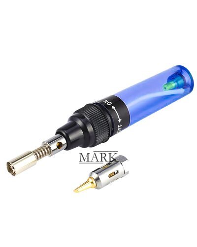 Портативный газовый паяльник HT-F01/1381 80-120Вт для пайки драгоценных металлов, 100 - 1300 °C, Синий (JS)