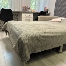 Плед-покривало двоспальне Lisa стільники «Затишок» 220*200 см Зелений (ВОТ)