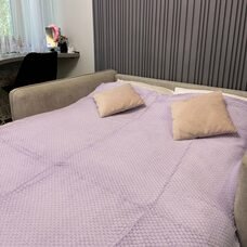 Плед-покривало двоспальне Lisa стільники «Затишок» 220*200 см Бузковий (ВОТ)