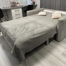 Плед-покривало двуспальне євро Lisa стільники «Затишок» 180*200 см Сірий (ВОТ)