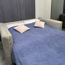 Плед-покривало двуспальне євро Lisa стільники «Затишок» 180*200 см Синій (ВОТ)