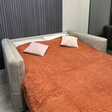 Плед-покривало двуспальне євро Lisa стільники «Затишок» 180*200 см Теракотовий (ВОТ)