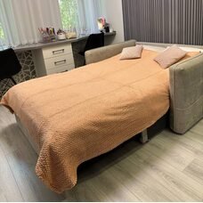 Плед-покривало двуспальне євро Lisa стільники «Затишок» 180*200 см Помаранчевий (ВОТ)