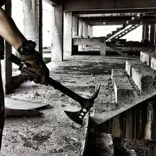 Портативна багатофункціональна сокира-льодоруб 1864 для виживання 38 см, в чохлі (JS)