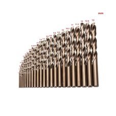 Набір свердел по дереву металу Drillpro HSS з титановим покриттям від 1 до 13 мм в кейсі (JS)