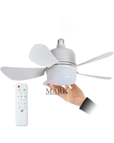 Потолочный вентилятор-лампа с цоколем пульт управления в комплекте Flower Fan ДУ 3000K-6500K E27