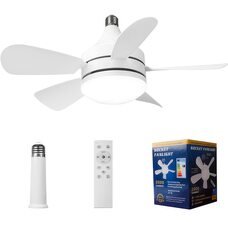 Стельовий вентилятор-лампа з цоколем пульт керування Flower Fan ДУ 3000K-6500K E27