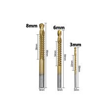 Набір ступінчастих свердел і свердел-фрез 1874 з титановим покриттям у кейсі (6 шт.)(JS)