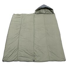 Спальний зимовий мішок  -25° на флісі синтепон 300 г/м2, розмір 215*75 см з каптуром і подушкою, Чорний (BR)