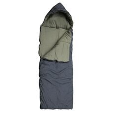 Спальний зимовий мішок  -25° на флісі синтепон 300 г/м2, розмір 215*75 см з каптуром і подушкою, Чорний (BR)