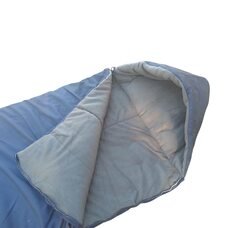 Спальний мішок  -25° на флісі синтепон 300 г/м2, розмір 215*75 см з каптуром і подушкою, Сталевий синій (BR)