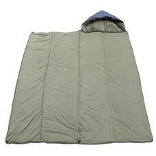 Спальний мішок  -25° на флісі синтепон 300 г/м2, розмір 215*75 см з каптуром і подушкою, Сталевий синій (BR)