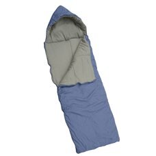 Спальний мішок  -25° на флісі синтепон 300 г/м2, розмір 215*75 см з каптуром і подушкою, Сталевий синій (BR)
