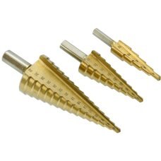 Ступінчасті свердла 1925 конусні по металу Ø4-32 мм 3 шт. в наборі (JS)