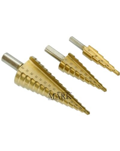 Ступенчатые сверла 1925 конусные по металлу Ø4-32 мм 3 шт. в наборе (JS)