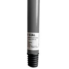 Стандартна пластикова ручка для швабри з універсальним різьбовим кріпленням та ковпачком 110 см Сірий (DRK)