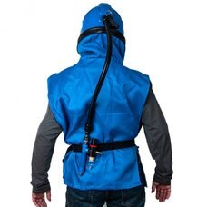 Шолом піскоструменевий 1803 з регулятором температури, подачею повітря та антизапотівальним оглядовим вікном (JS)