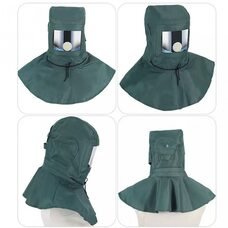 Піскоструминна захисна маска (капюшон) для обличчя 360°, обдування скла від запотівання 902 (JS)