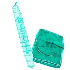 Рибацька велика складна раколовка-гармошка для лову різних водних тварин 6 м, 14 виходів 30х40