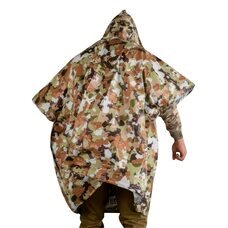 Камуфляжное спасательное термопончо с капюшоном 92 г. Мультикам