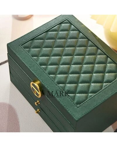 Функциональная шкатулка для хранения украшений 23×17×13,5 см XL-1319, Зеленый (205)