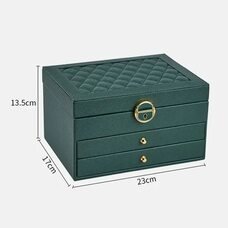 Функциональная шкатулка для хранения украшений 23×17×13,5 см XL-1319, Зеленый (205)