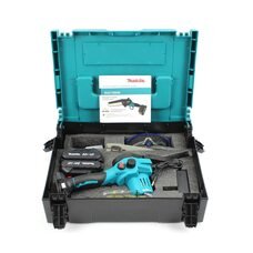 Портативна бездротова акумуляторна міні-пила сучкоріз із напівавтоматичним змащуванням ланцюга з кейсом для зберігання Makita DUC155H шина 15 см