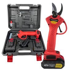 Секатор акумуляторний  Lithium Scissors з 2 акумуляторами 12V у валізі, Червоний (AMN)