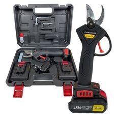 Секатор акумуляторний  Lithium Scissors з 2 акумуляторами 12V у валізі, Чорний (AMN)