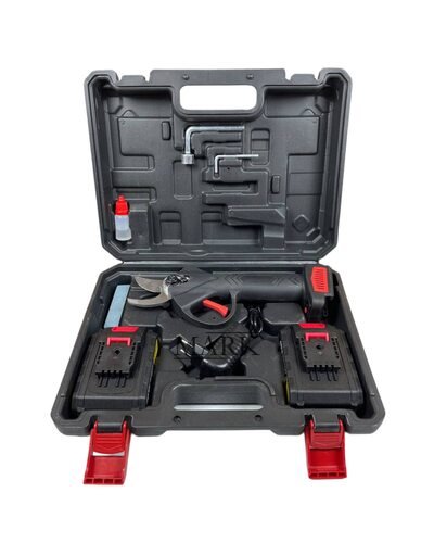 Секатор аккумуляторный Lithium Scissors с 2 аккумуляторами 12V в чехле, Черный (AMN)