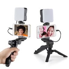 Професійний штатив для зйомки з підсвіткою та кріпленням для смартфона AND The lamp HA-87 Чорний (205)