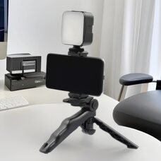 Професійний штатив для зйомки з підсвіткою та кріпленням для смартфона AND The lamp HA-87 Чорний (205)