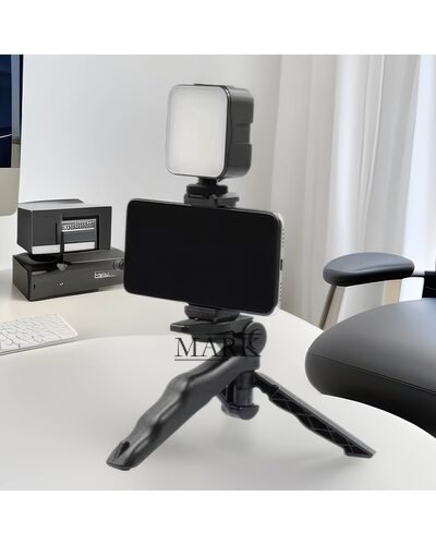 Профессиональный штатив для съемки с подсветкой и креплением для смартфона AND The lamp HA-87 Черный (205)